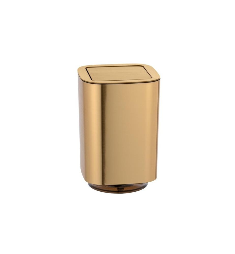 WENKO - Poubelle cosmétique Auron 5.5 l, Doré