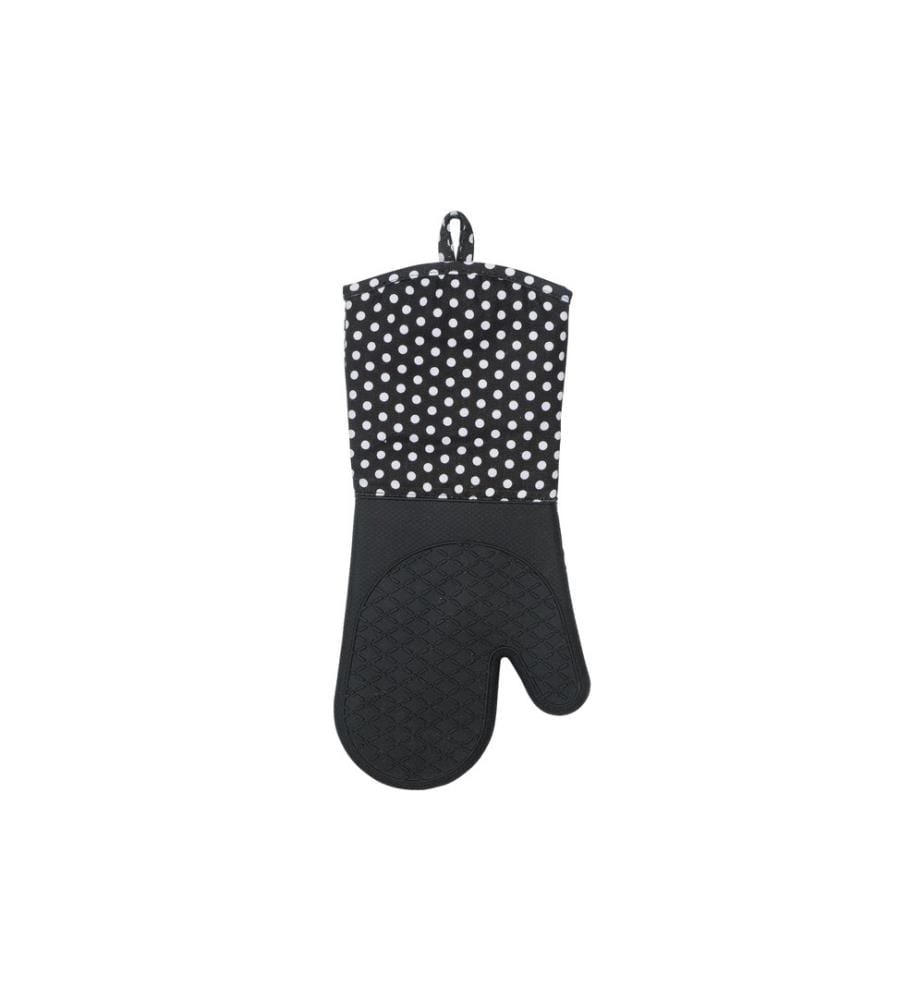 WENKO - Gant pour la cuisine Points Lot de 2, Noir