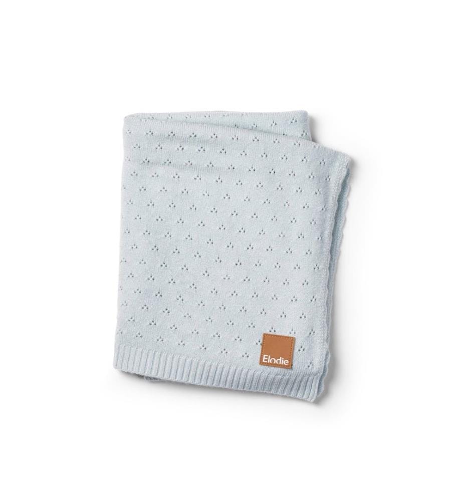 Couverture pour bébé Pointelle Bermuda Blue