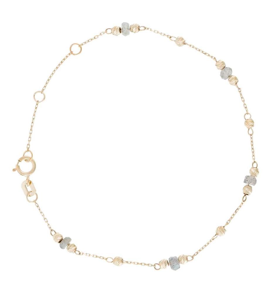 Bracelet Perles Labradorite - Or Jaune