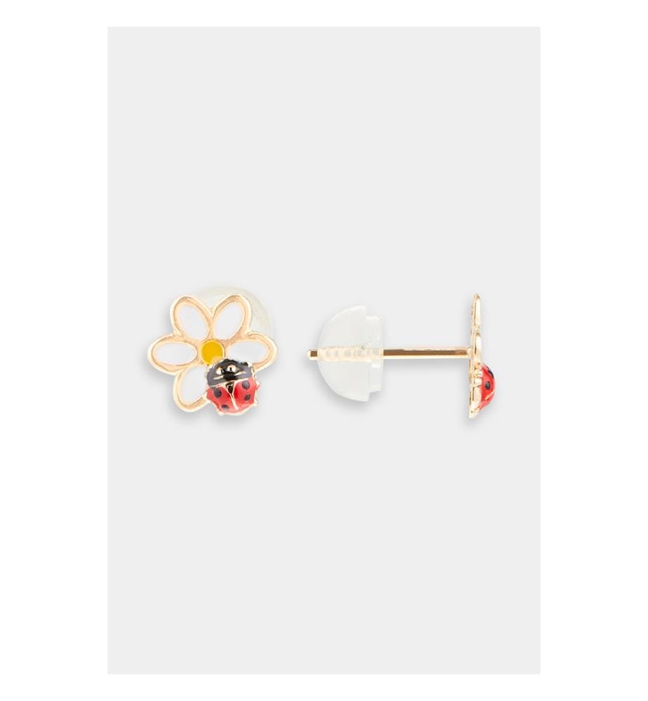 Boucles d'Oreilles Ladybug - Or Jaune