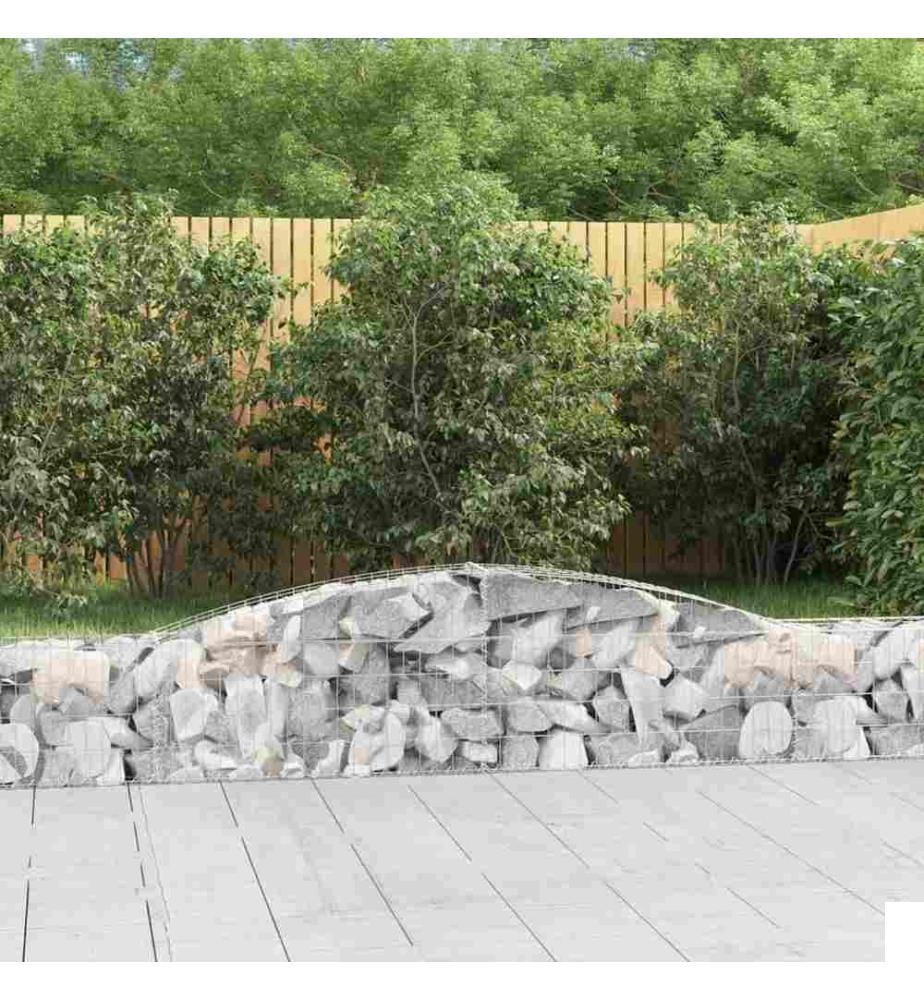 Paniers à gabions arqués 7 pcs 400x30x40/60 cm Fer galvanisé