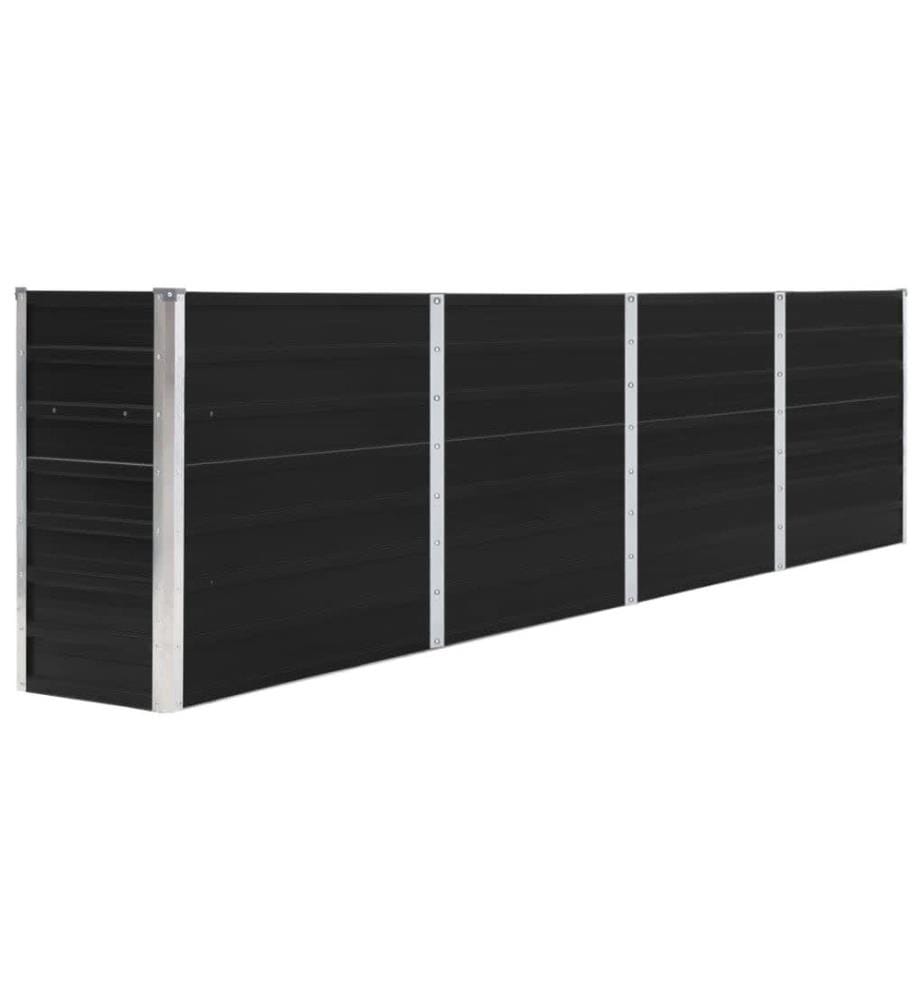Jardinière 320x40x77 cm Acier galvanisé Anthracite