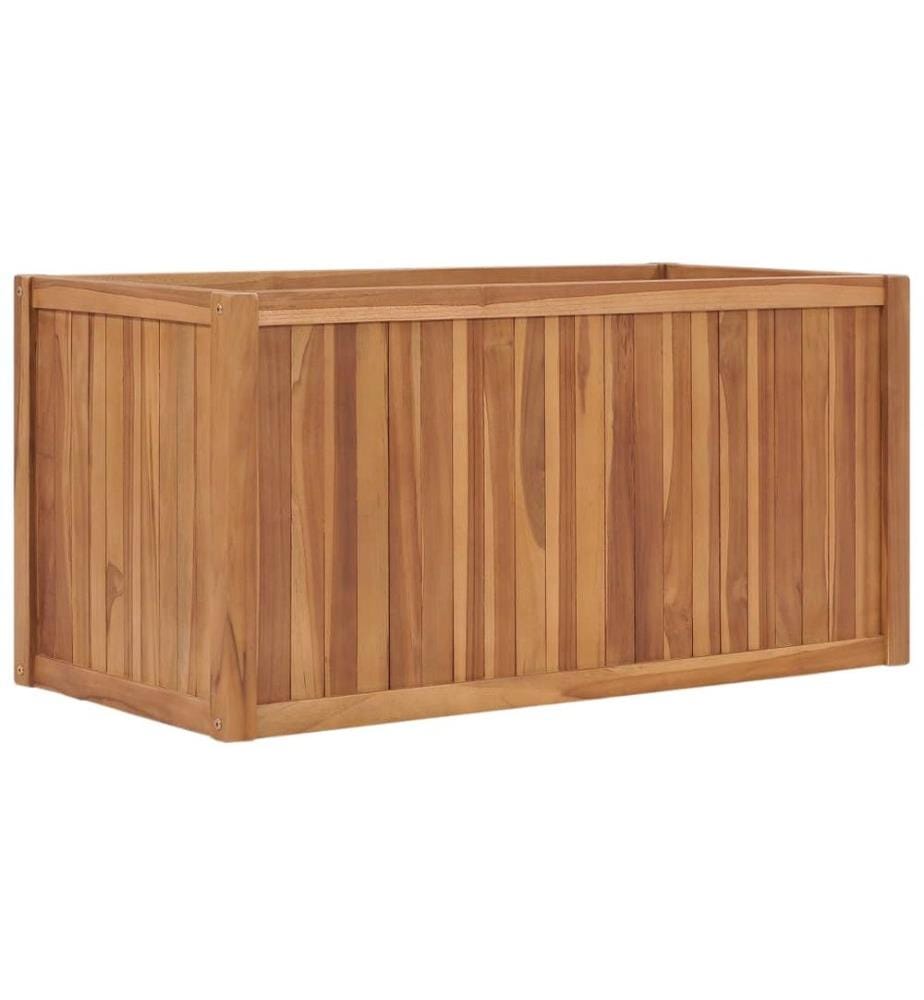 Lit surélevé 100x50x50 cm Bois de teck solide