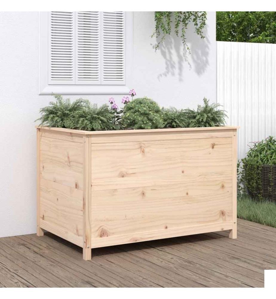 Lit surélevé de jardin 119,5x82,5x78 cm bois de pin massif