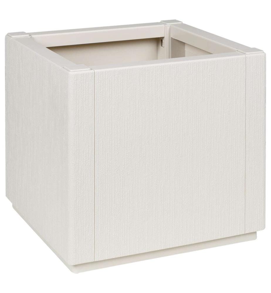 vidaXL Boîte de fleurs de jardin Blanc 36 x 36 x 35 cm PP