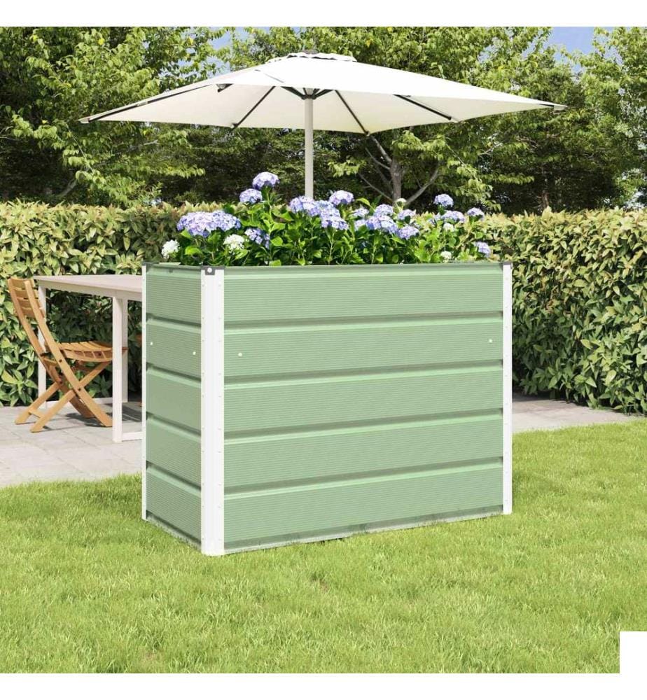 vidaXL Jardinière Vert pastel 100 x 50 x 77 cm Acier galvanisé