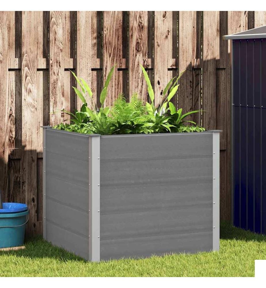 vidaXL Lit surélevé de jardin WPC 100x100x91 cm Gris