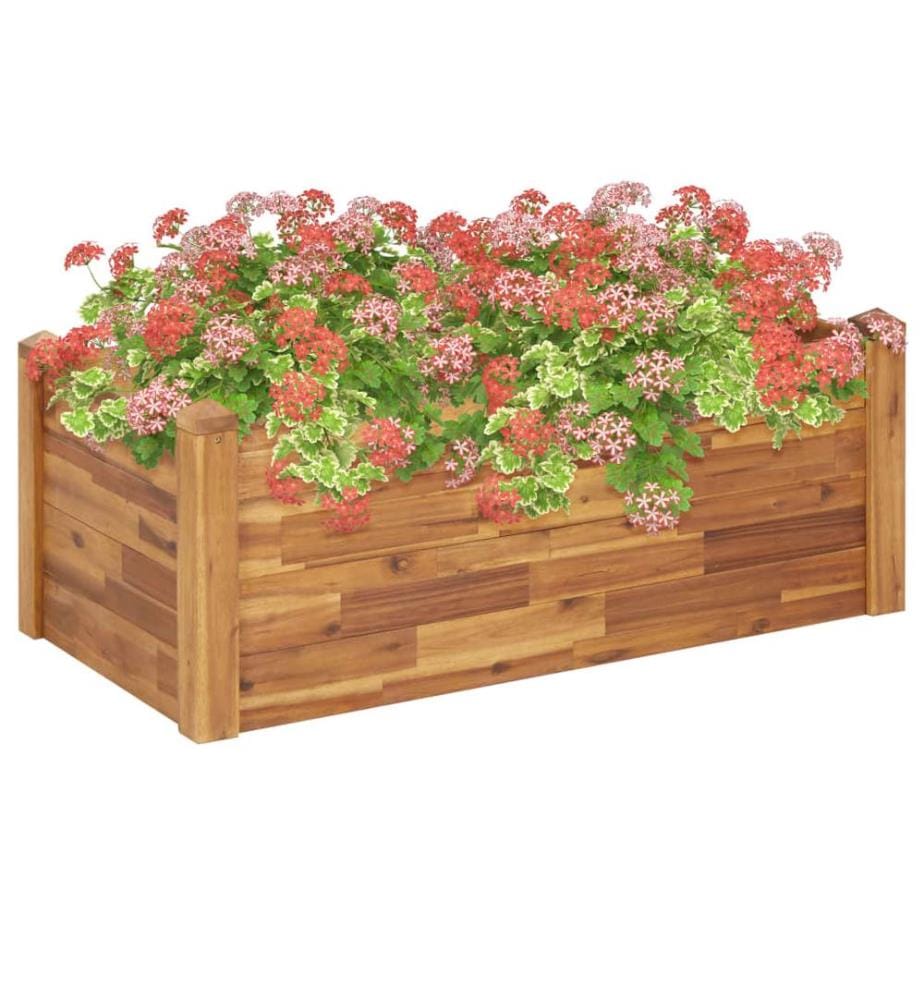 vidaXL Lit surélevé de jardin 110x60x44 cm Bois massif d'acacia