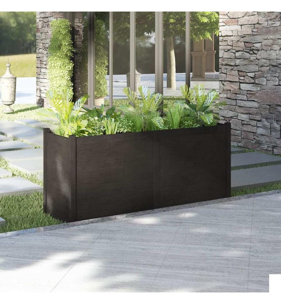 vidaXL Jardinière d'extérieur Noir 150x50x70 cm Bois de pin massif