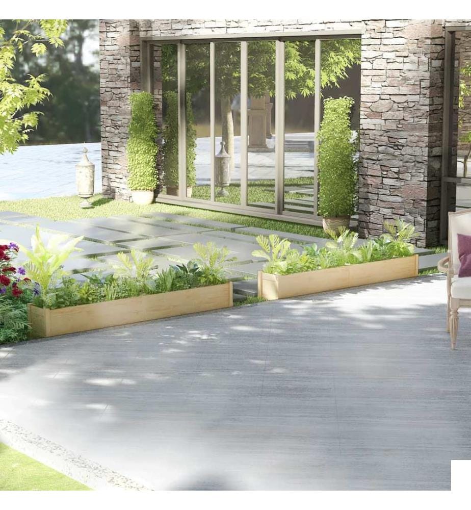 vidaXL Jardinières d'extérieur 2 pcs 200x31x31 cm bois de pin massif