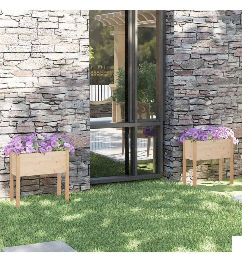 vidaXL Jardinières 2 pcs 70x31x70 cm bois de pin massif