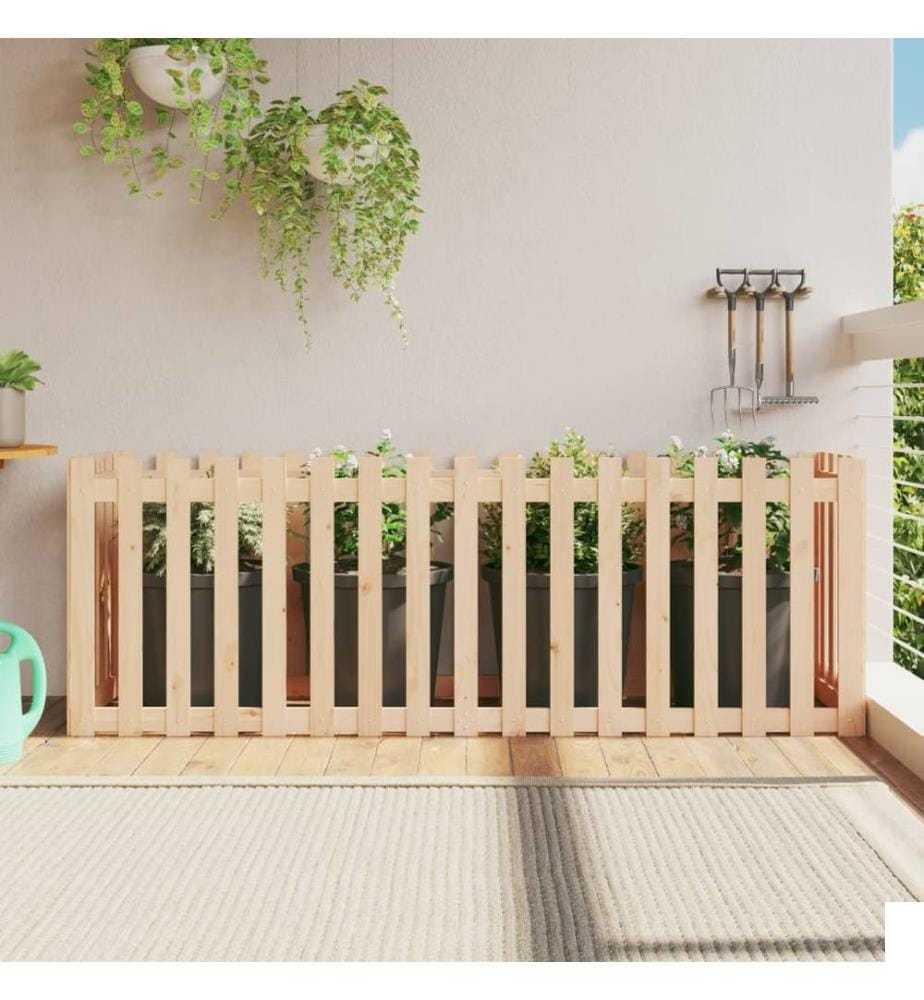 vidaXL Lit surélevé de jardin design de clôture 200x50x70cm pin massif