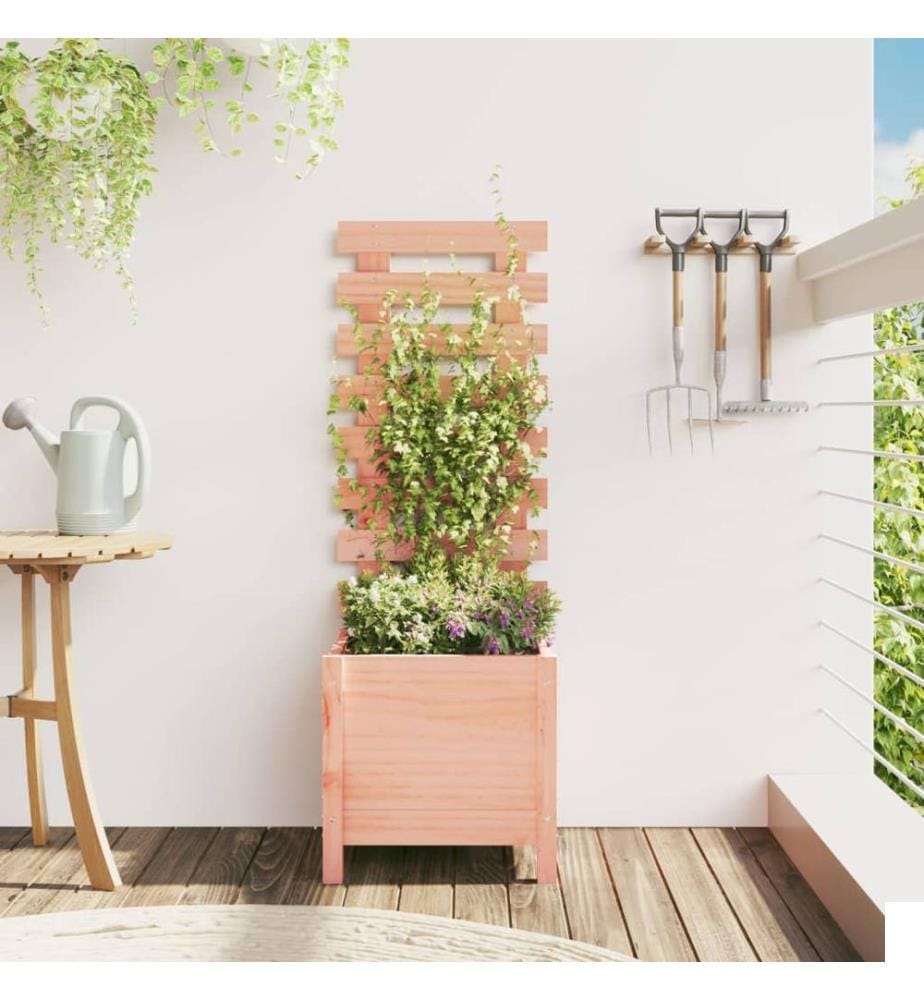 vidaXL Jardinière avec support 39x39,5x114 cm bois massif douglas