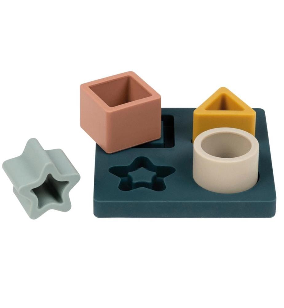 SILICONE Jeu à formes en silicone bleu foncé