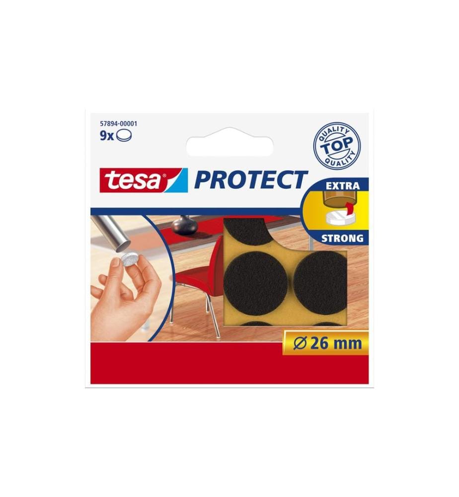 TESA - Echelle de pied de chaise Protect Ø 26 mm 9 pièces, Brun