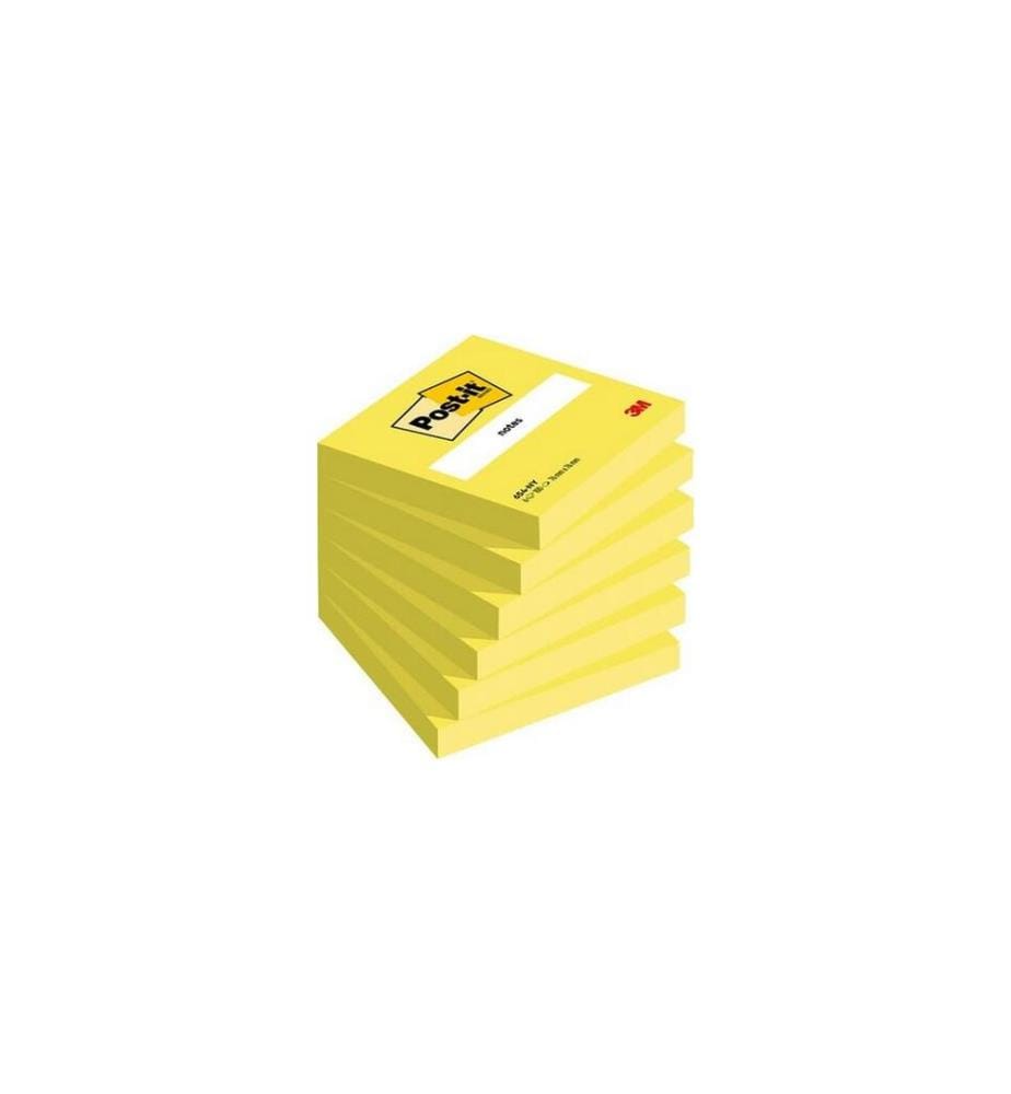 POST-IT - Fiche de bloc-notes POST-IT - 7.6 x 7.6 cm, 6 blocs
