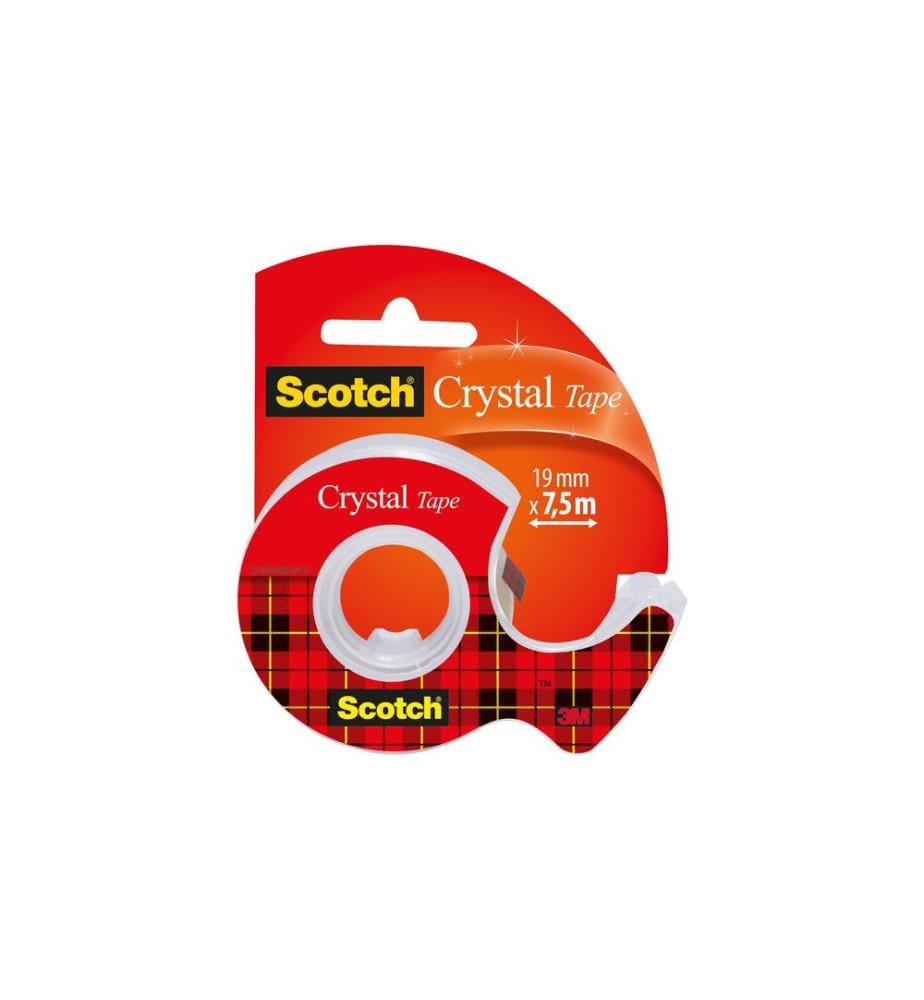 SCOTCH - Dérouleur manuel Crystal 19 mm x 15 m