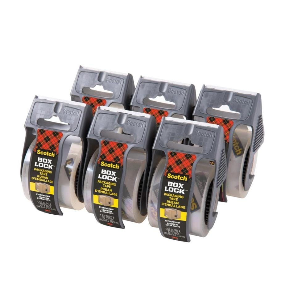 SCOTCH - Ruban d'emballage Box Lock 48 mm x 20.3 m, 6 rouleaux