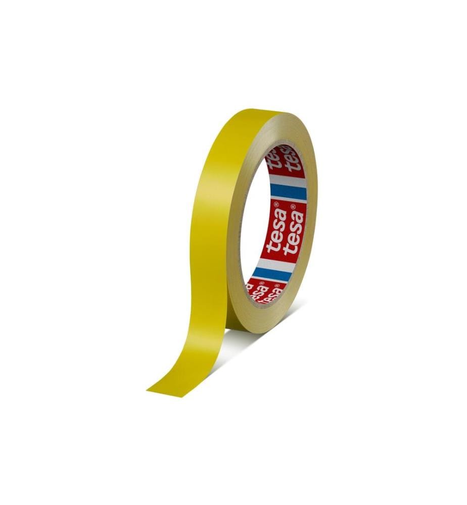 TESA - Ruban d'emballage Premium 19 mm x 66 m, jaune