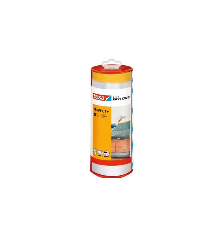 TESA - Film de protection Easy Cover Perfect+ Recharge L, 33 x 1.4 m