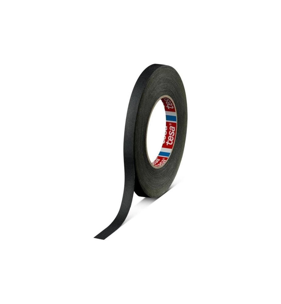 TESA - Bande de tissu flexible noir, 50 mm x 5m