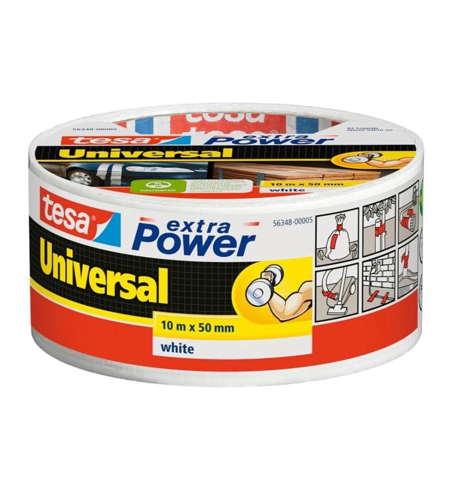 TESA - Ruban adhésif extra Power Universal Blanc, 25 m x 50 mm