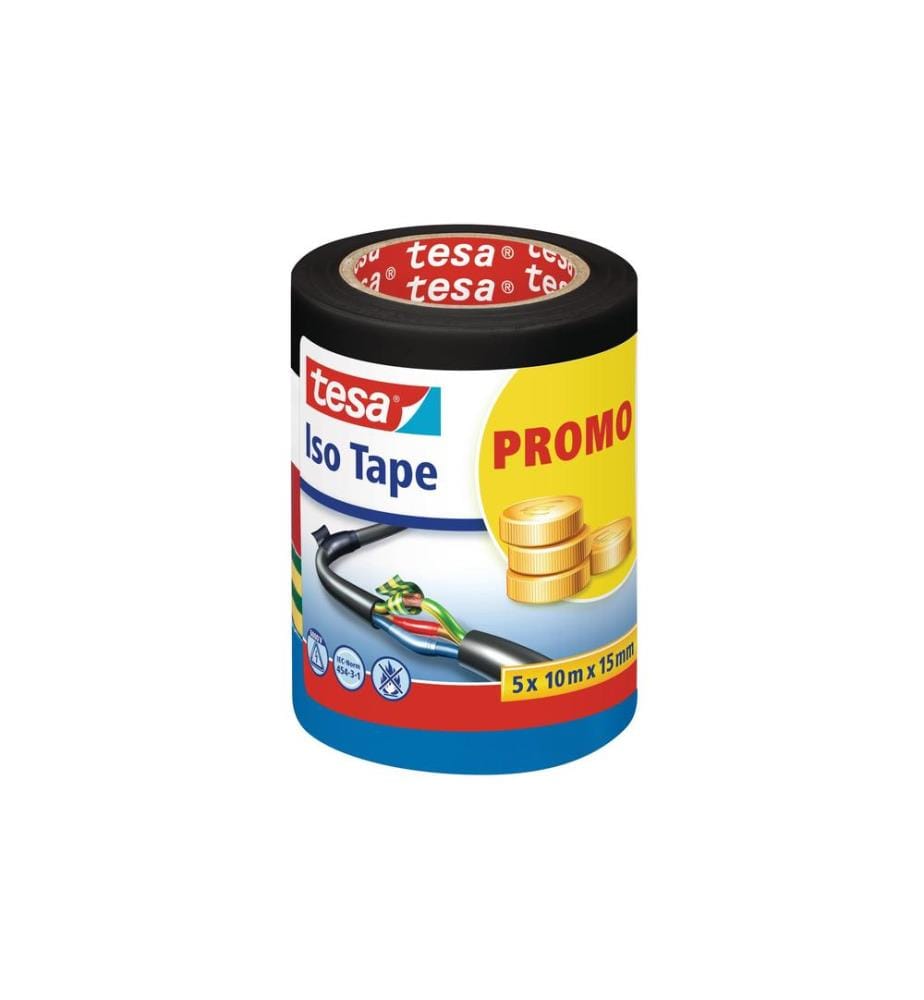 TESA - Bande isolante Iso Tape 15 mm x 10 m, multicolore