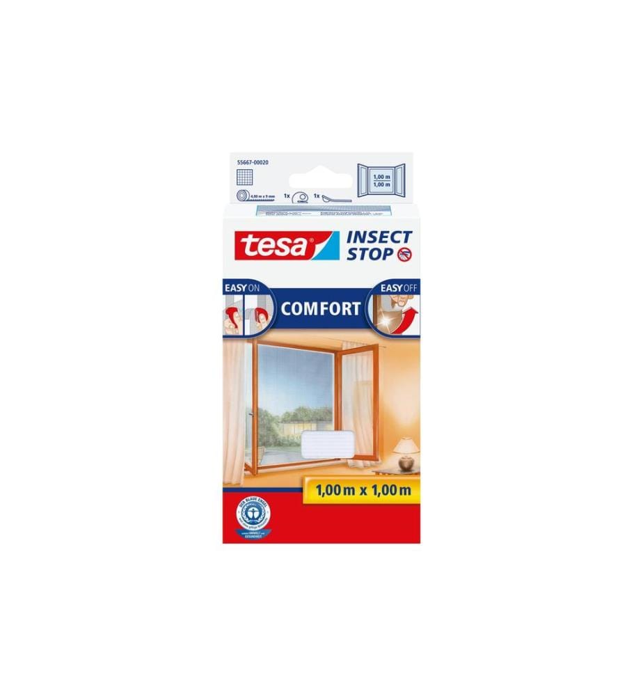 TESA - Moustiquaire Insect Stop Comfort Fenster 1x1m blanc