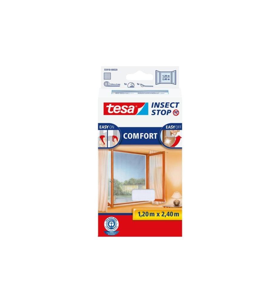 TESA - Moustiquaire Insect Stop Comfort Fenster 1.2 x 2.4 m