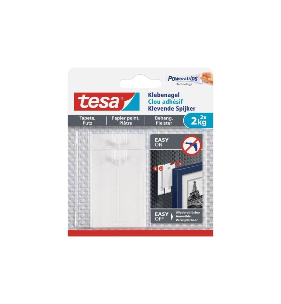 TESA - Clou adhésif 2 kg pour papier peint + plâtre