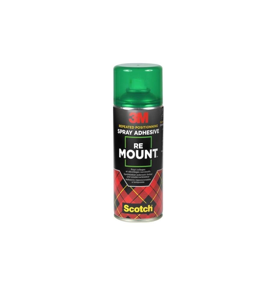 3M - Colle en spray ReMount 400 ml, Transparent