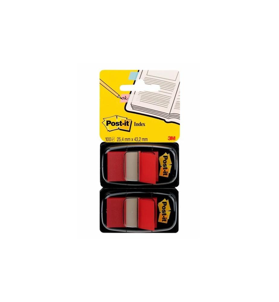 POST-IT - Marque-page POST-IT - Index 680-B2 Rouge, 2 pièces