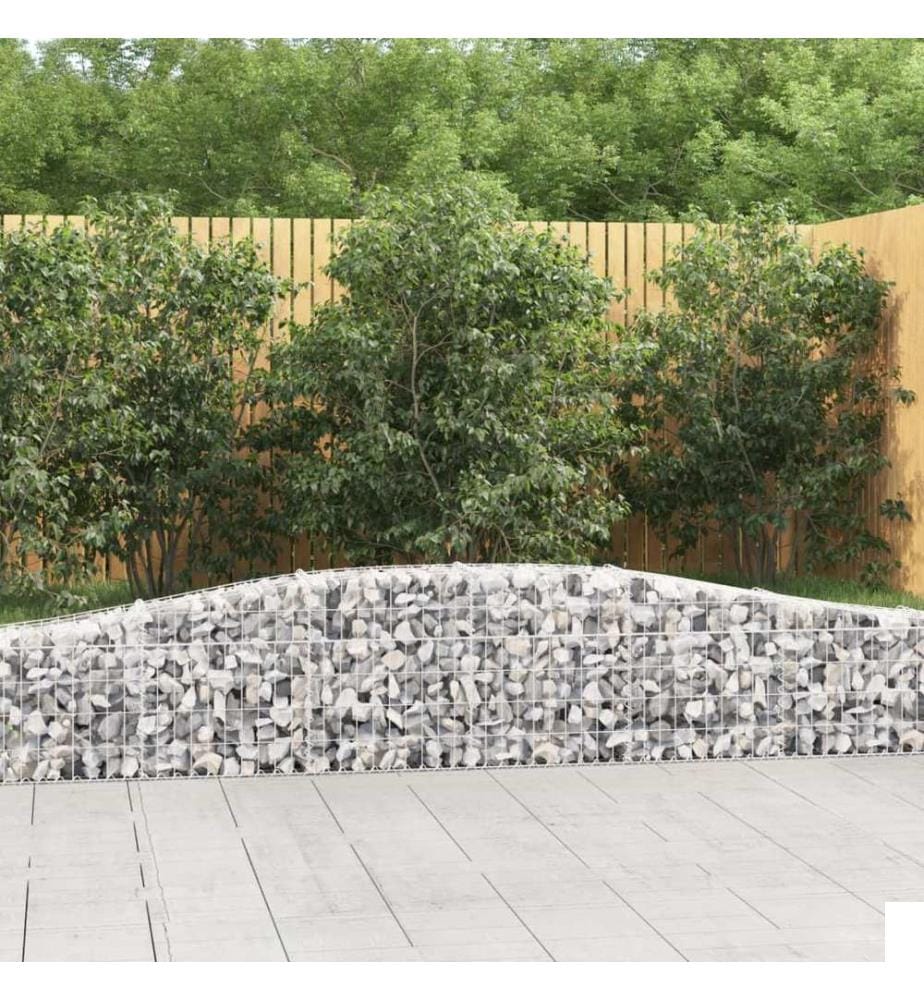 Paniers à gabions arqués 7 pcs 400x30x40/60 cm Fer galvanisé