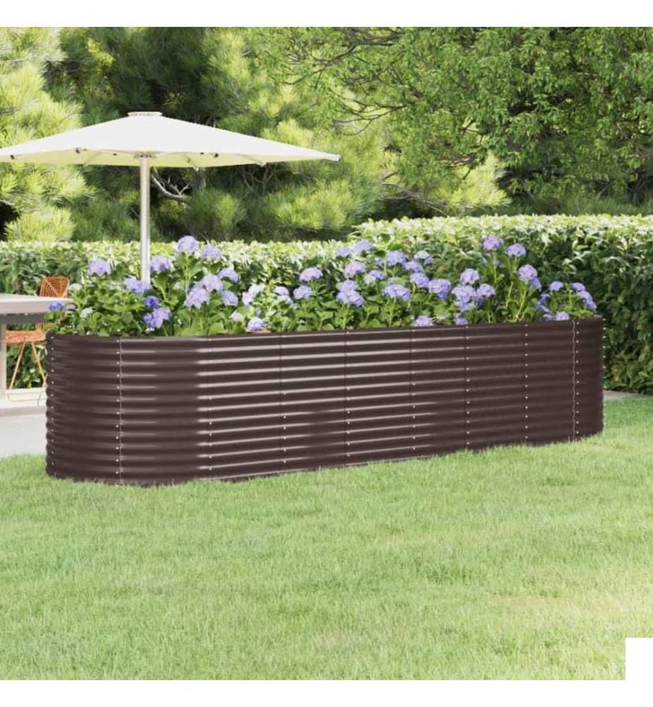 Lit surélevé de jardin Acier galvanisé marron
