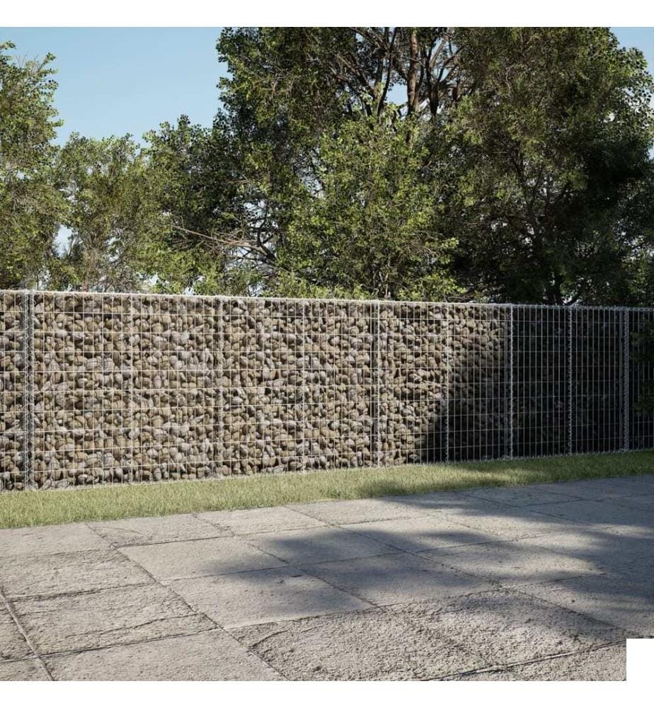 Panier gabion avec couvercle 1200x50x100 cm fer galvanisé