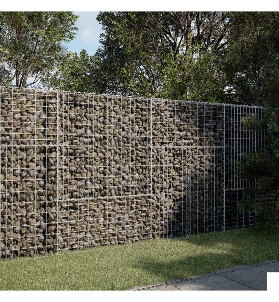 Panier gabion avec couvercle 200x50x150 cm fer galvanisé