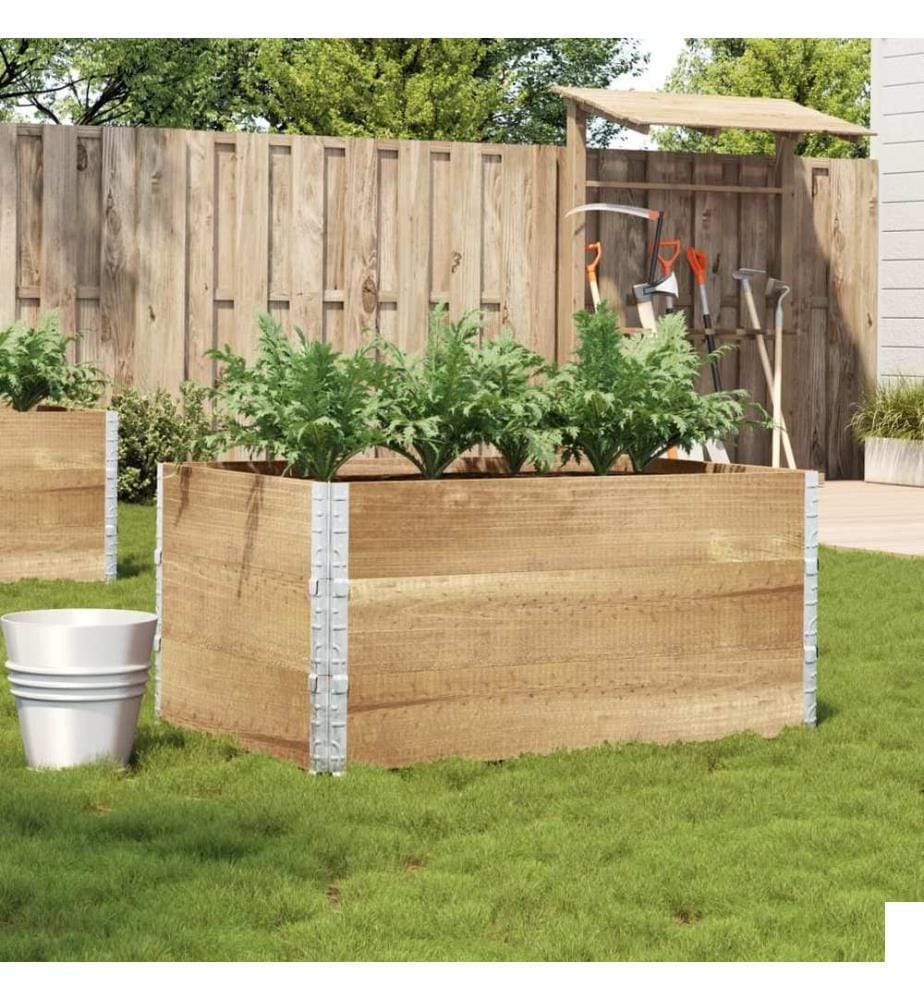 Jardinière 120x80 cm bois massif de pin