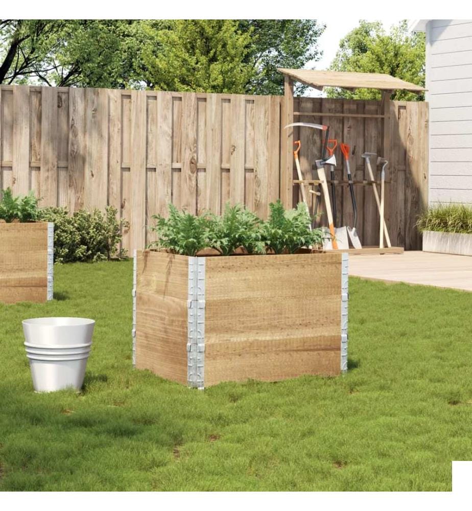 vidaXL Jardinière 80x60 cm bois de pin massif
