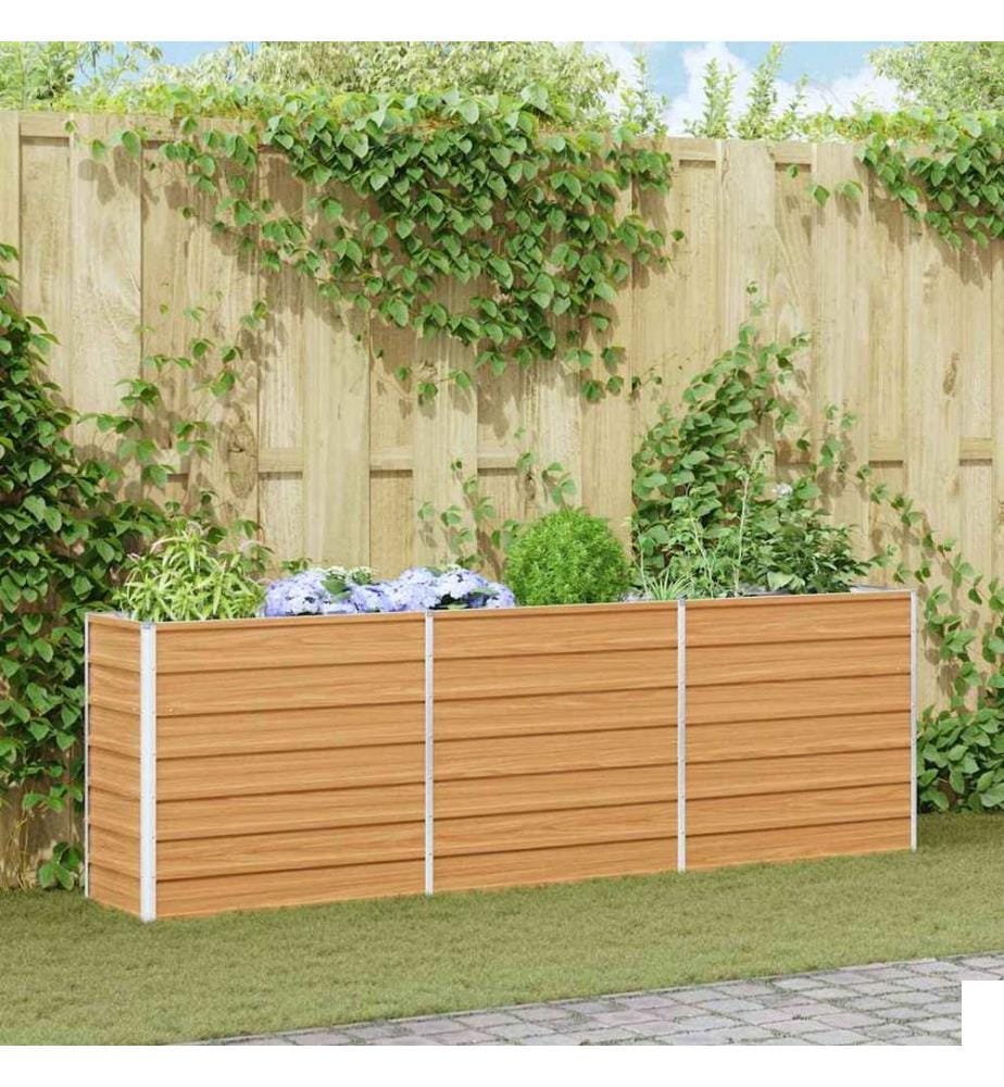 vidaXL Jardinière surélevée Marron Clair 240 x 40 x 77 cm