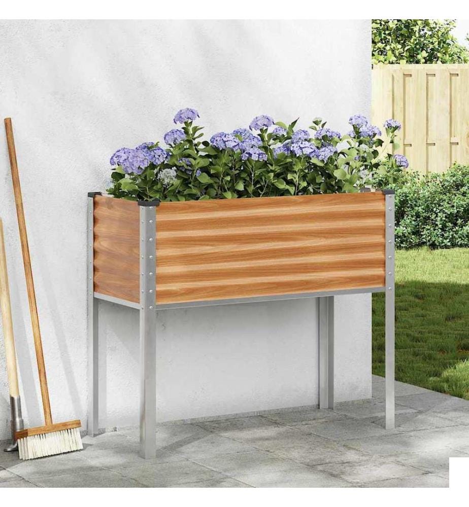 vidaXL Cache-pot de jardin Marron Clair 100 x 45 x 90 cm