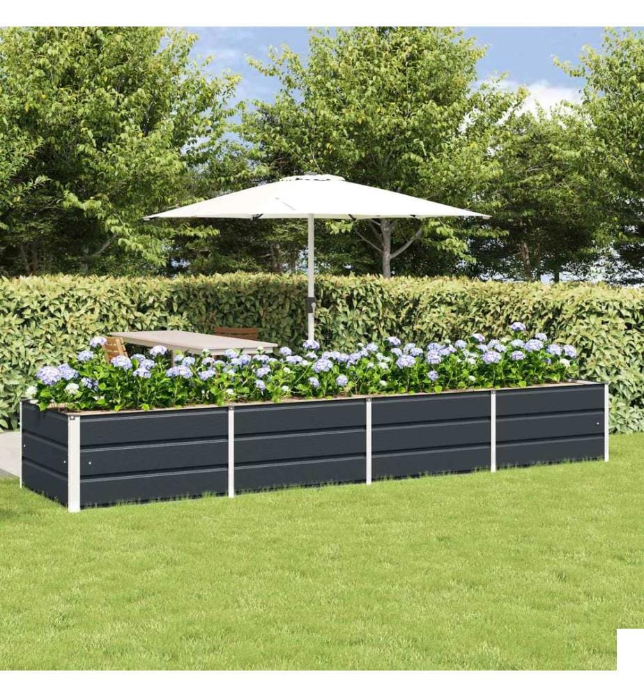 vidaXL Jardinière Anthracite 320 x 80 x 45 cm Acier