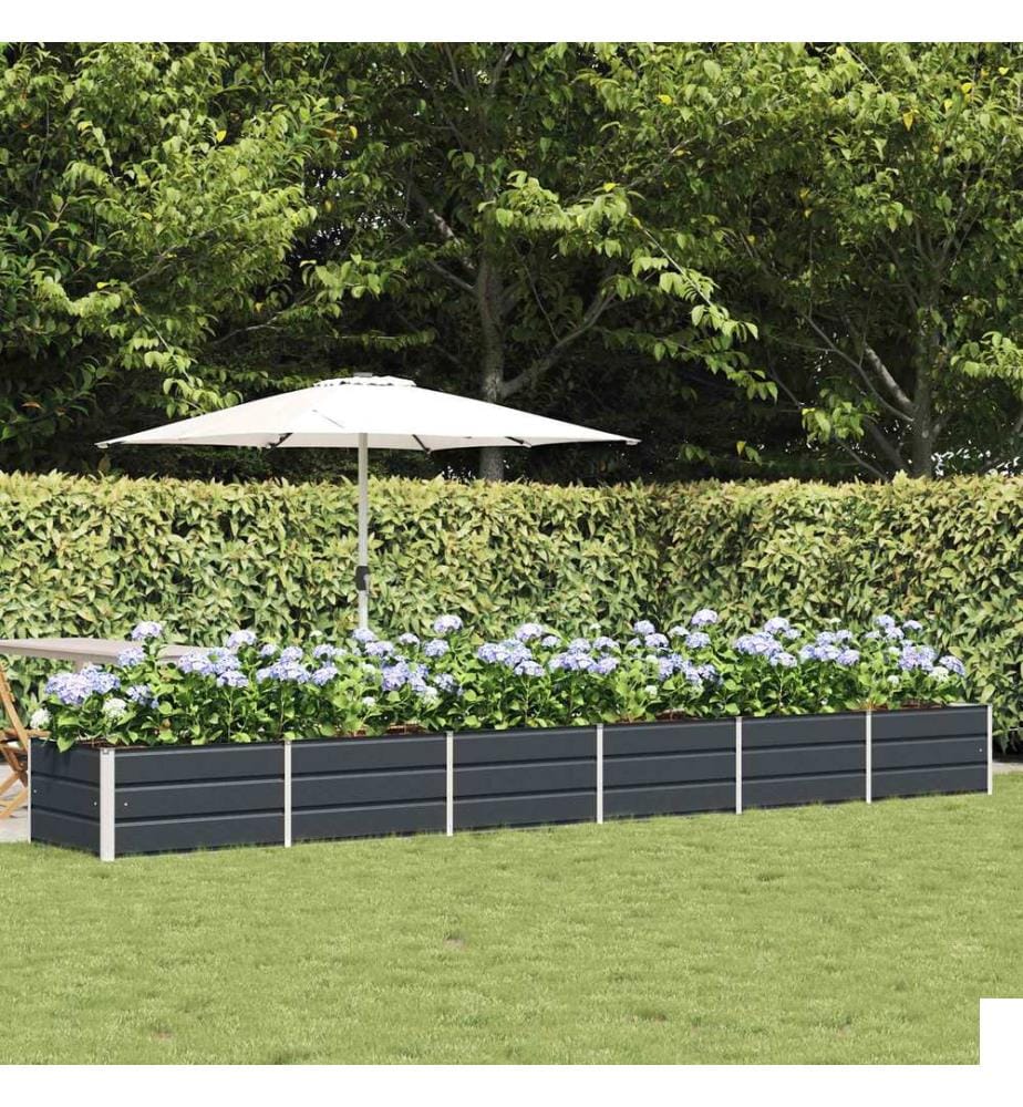 vidaXL Jardinière Anthracite 480 x 80 x 45 cm Acier