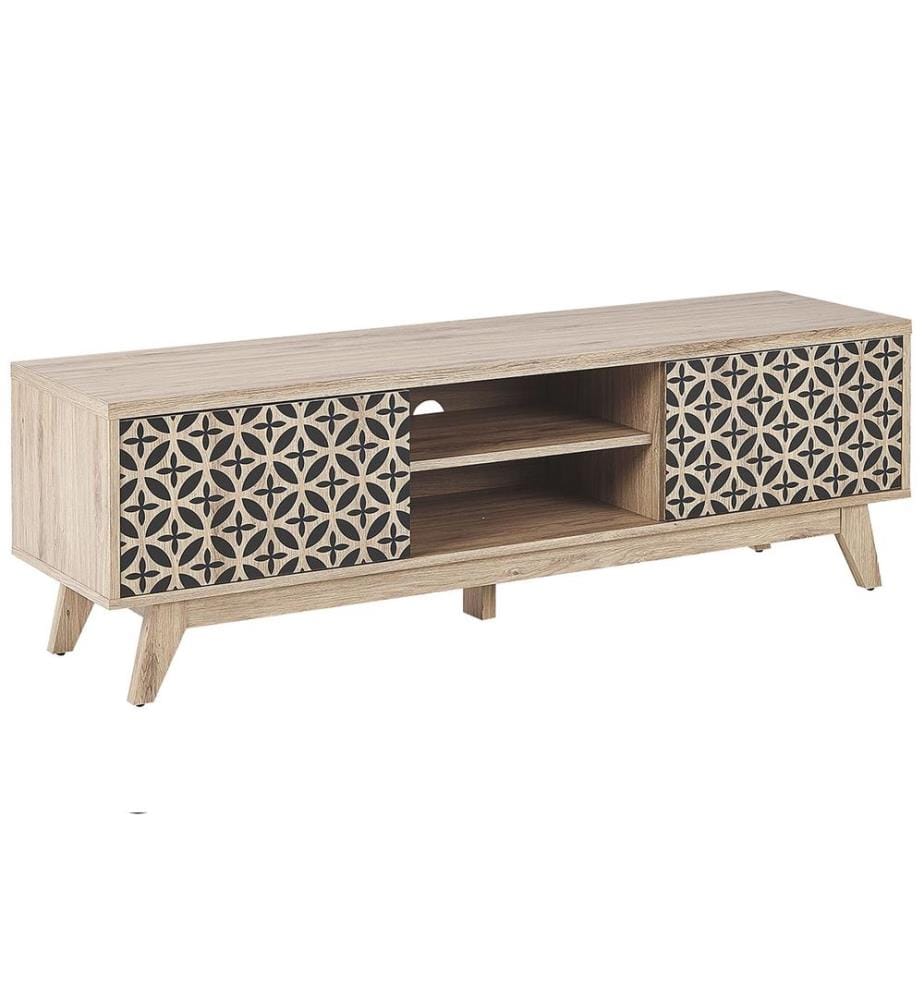 Meuble TV PRESCOT Marron clair