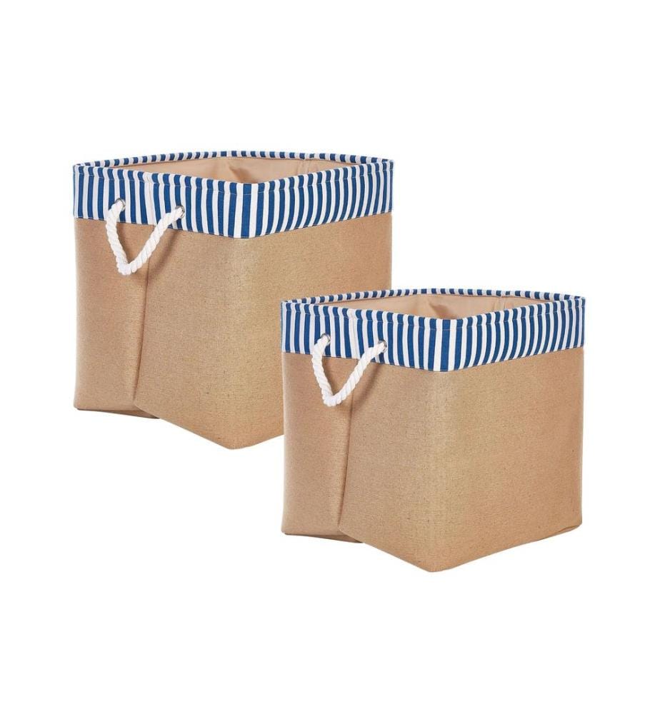 Lot de 2 paniers TUGUL Coton Beige