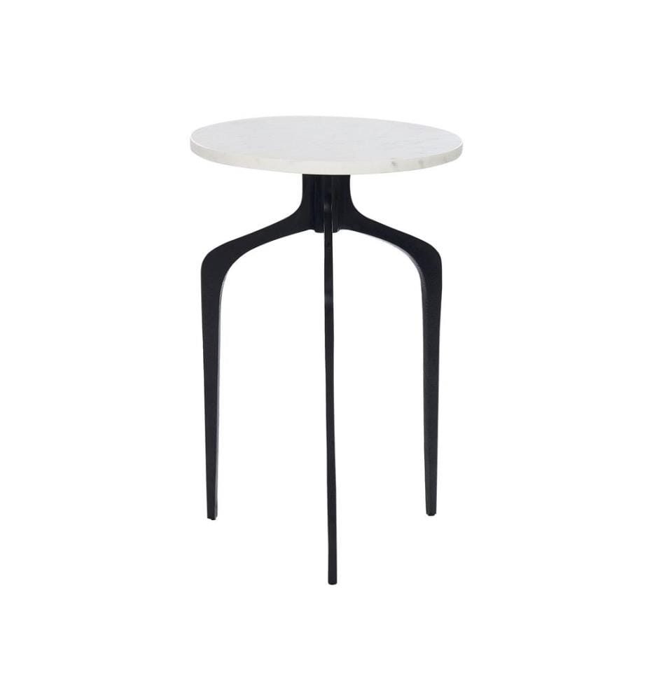Table d'appoint TIHOI Marbre Noir/blanc