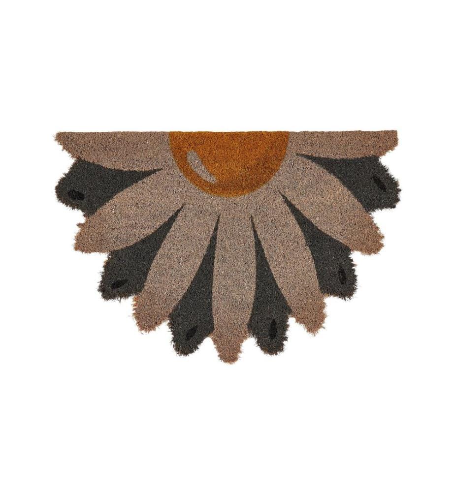 Paillasson HOTAKA Multicolore 40 x 60 cm Fleur Fibre de coco