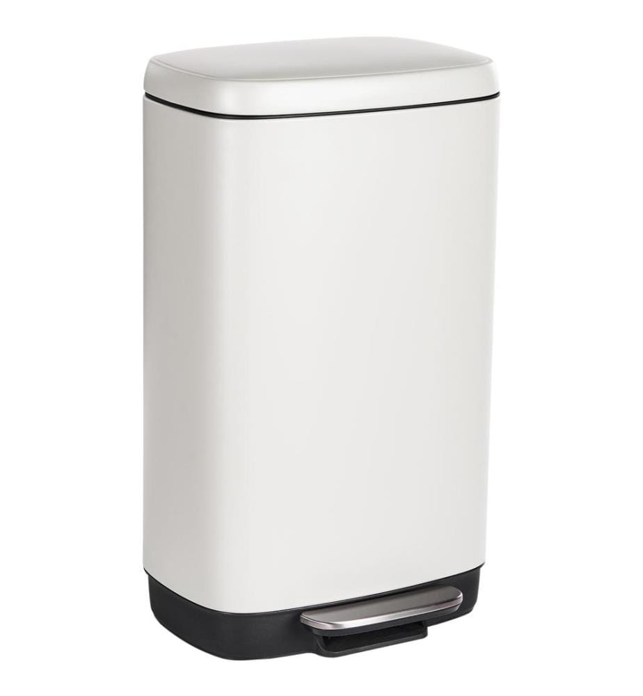 Poubelle 30 L ECOCOLLECT Métal Blanc