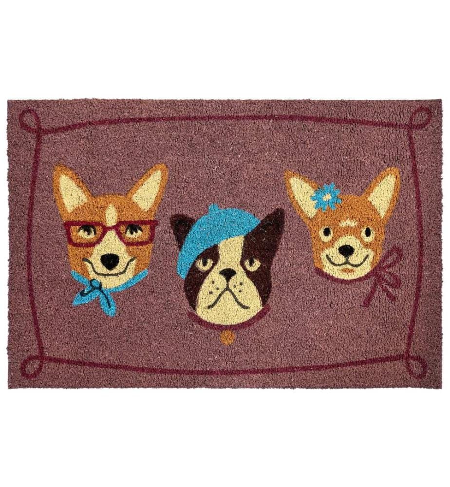 Paillasson BABABU Multicolore 60 x 90 cm Chien Fibre de coco