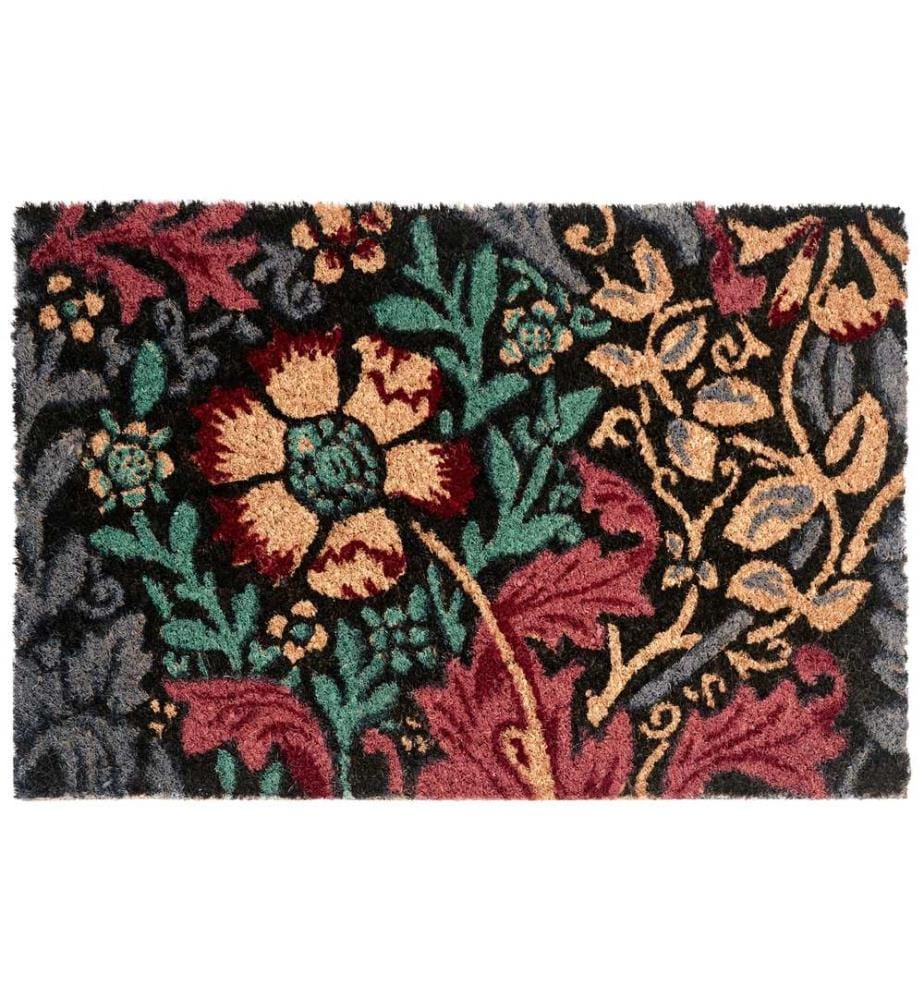 Paillasson ILLIAMNA Multicolore 50 x 80 cm Fleur Fibre de coco